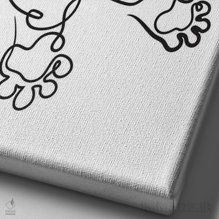 تابلو مینیمال موکی اثر دومونیک براون - نمای نزدیک بافت بوم