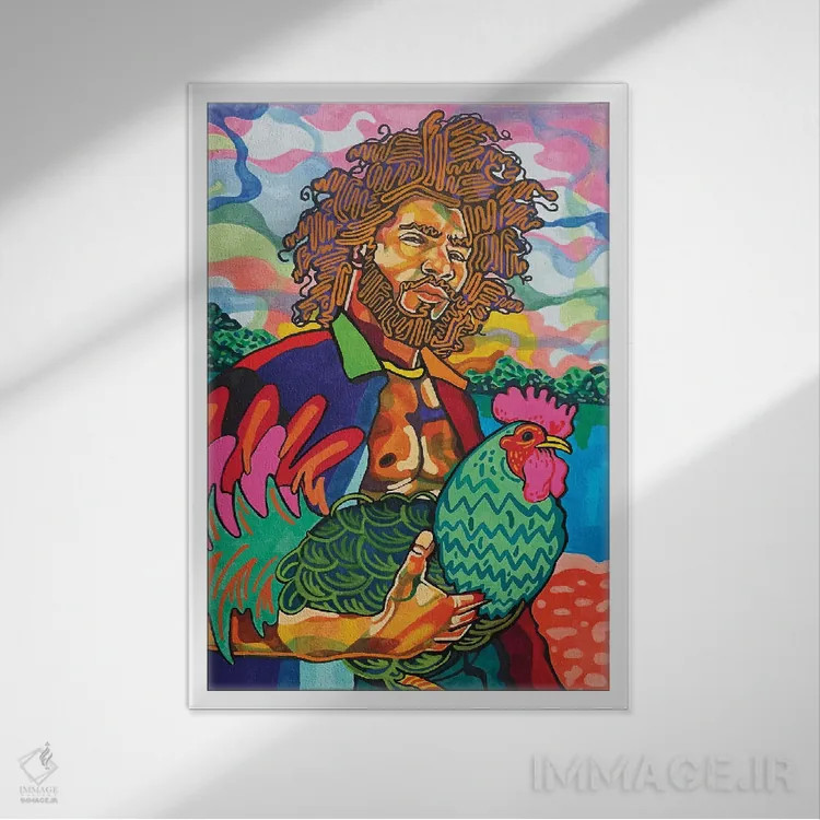 تابلو دکوراتیو فابیو اثر دومونیک براون - نمای قابدار سفید