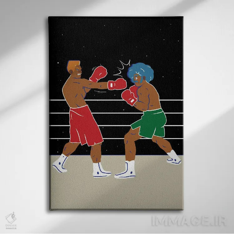 تابلو دکوراتیو وزن سنگین اثر دومونیک براون - نمای روبهرو روی دیوار