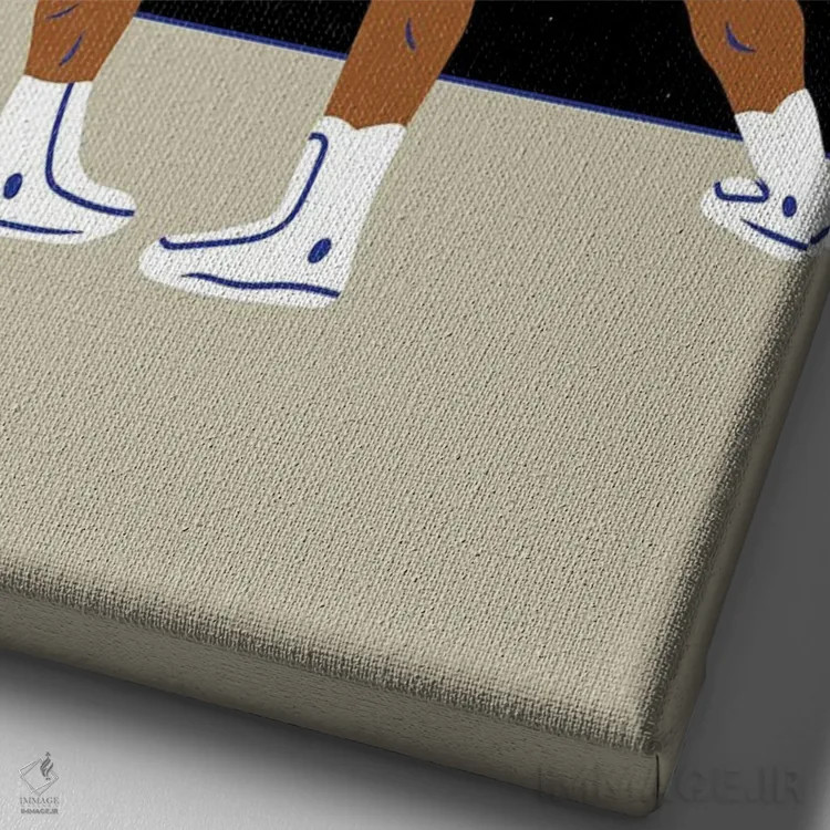 تابلو دکوراتیو وزن سنگین اثر دومونیک براون - نمای نزدیک بافت بوم