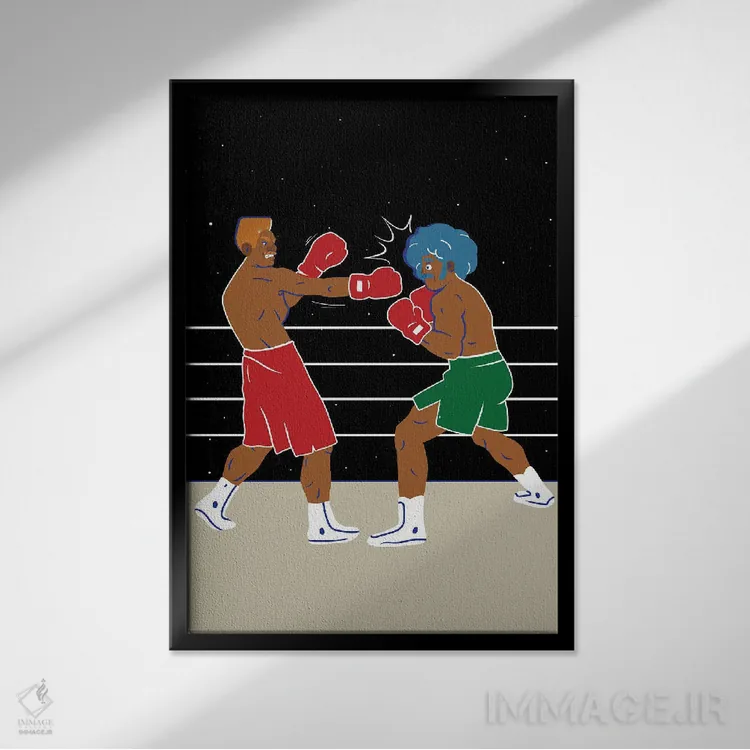 تابلو دکوراتیو وزن سنگین اثر دومونیک براون - نمای قابدار مشکی