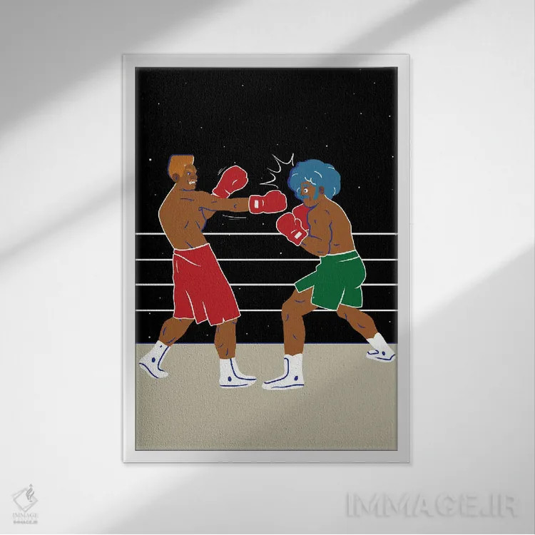 تابلو دکوراتیو وزن سنگین اثر دومونیک براون - نمای قابدار سفید