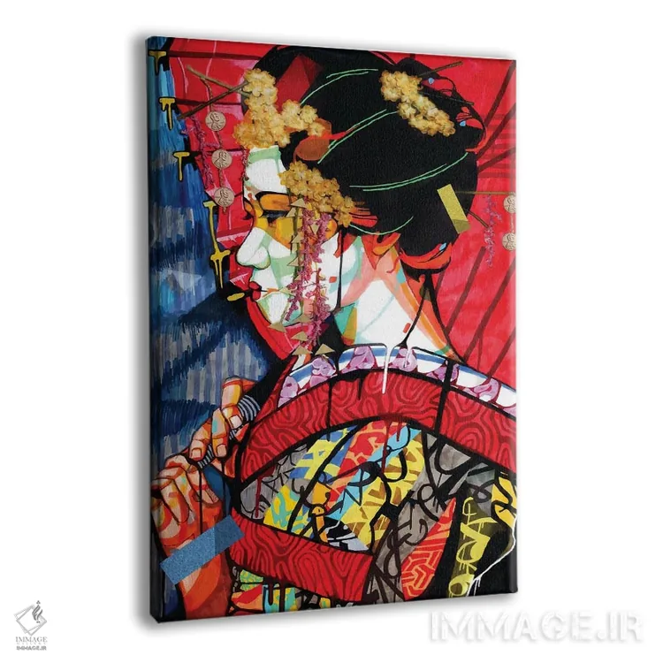 تابلو دکوراتیو گیشای آمریکایی اثر دومونیک براون - نمای پرسپکتیو محصول