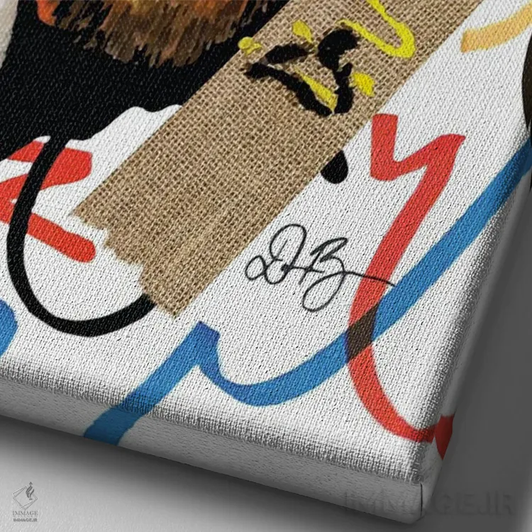 تابلو دکوراتیو جی کول اثر دومونیک براون - نمای نزدیک بافت بوم