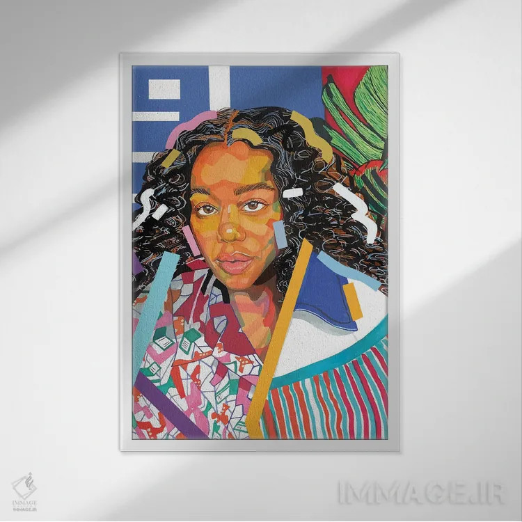 تابلو دکوراتیو لورا اثر دومونیک براون - نمای قابدار سفید