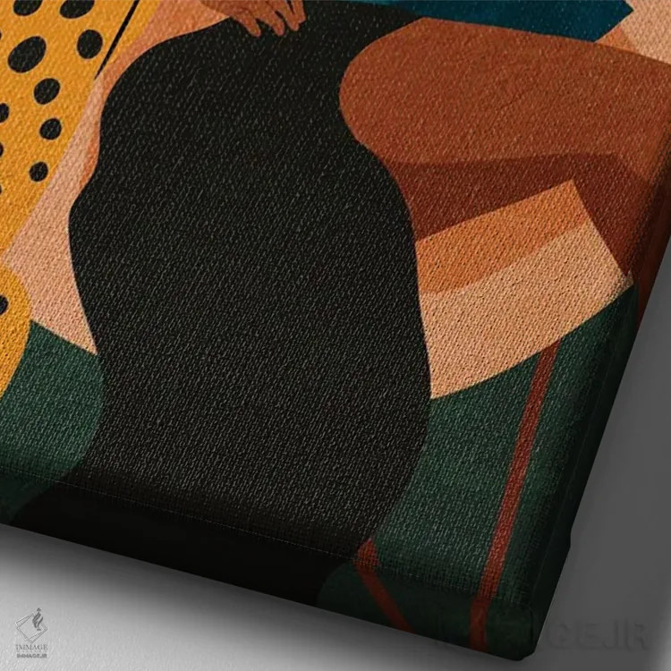 تابلو دکوراتیو در خانه بمان شماره ۱ اثر دومونیک براون - نمای نزدیک بافت بوم