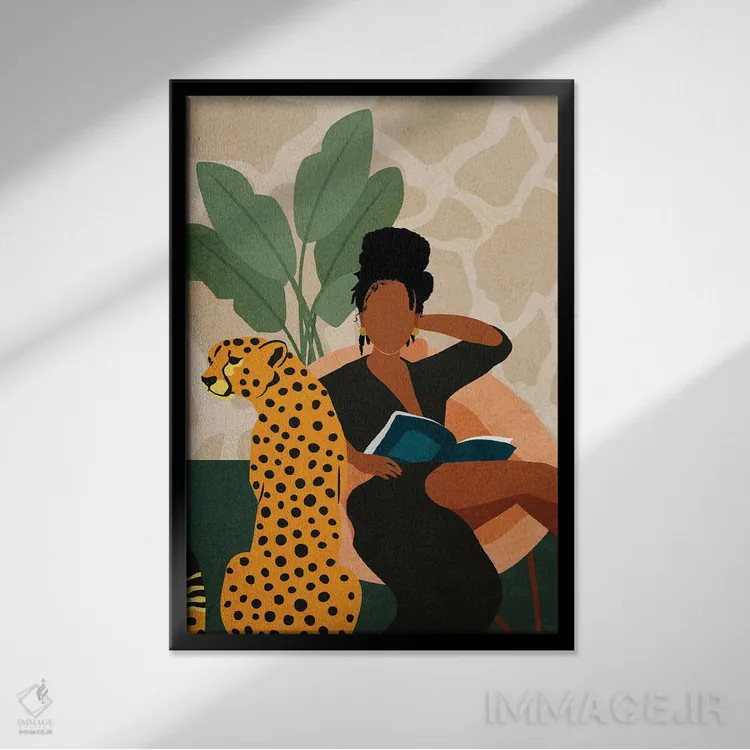 تابلو دکوراتیو در خانه بمان شماره ۱ اثر دومونیک براون - نمای قابدار مشکی