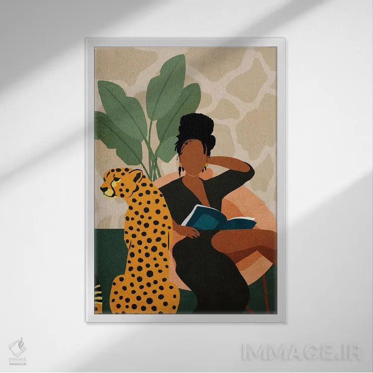 تابلو دکوراتیو در خانه بمان شماره ۱ اثر دومونیک براون - نمای قابدار سفید