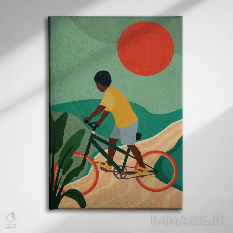 تابلو دکوراتیو در خانه بمان شماره ۷ اثر دومونیک براون - نمای روبهرو روی دیوار