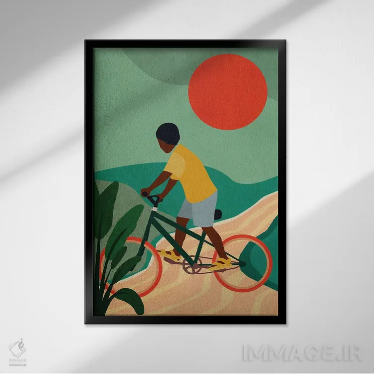 تابلو دکوراتیو در خانه بمان شماره ۷ اثر دومونیک براون - نمای قابدار مشکی