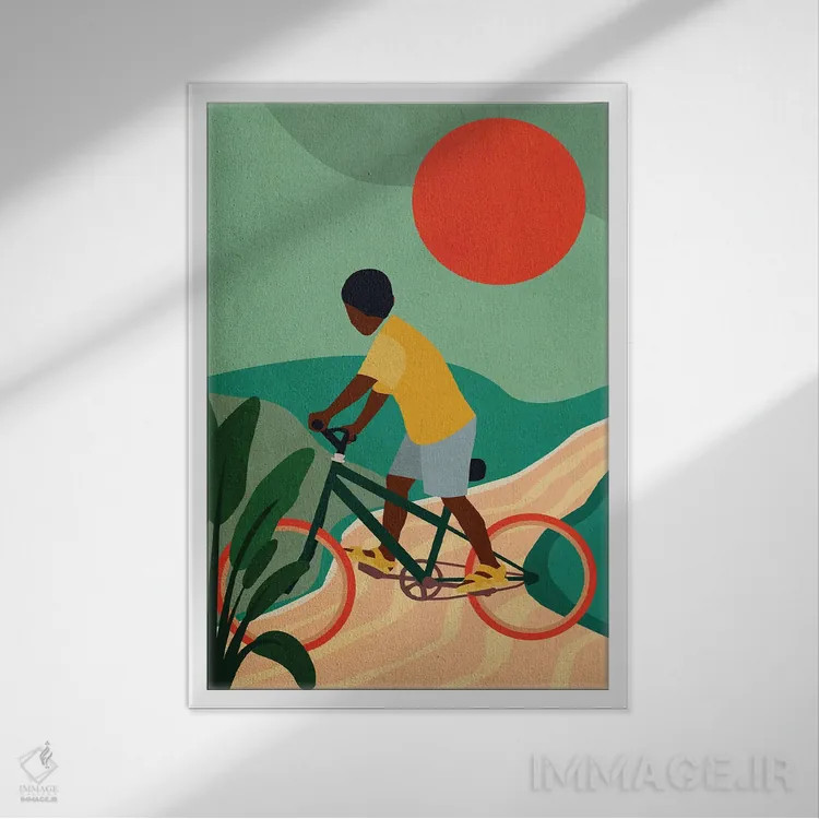 تابلو دکوراتیو در خانه بمان شماره ۷ اثر دومونیک براون - نمای قابدار سفید