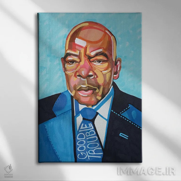 تابلو دکوراتیو جان لوئیس اثر دومونیک براون - نمای روبهرو روی دیوار
