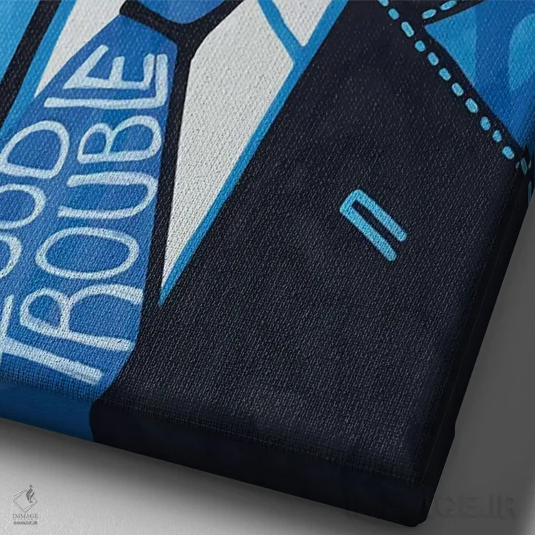 تابلو دکوراتیو جان لوئیس اثر دومونیک براون - نمای نزدیک بافت بوم