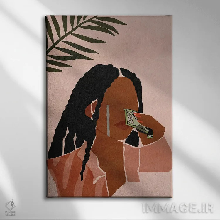 تابلو دکوراتیو اشک پاک کردن اثر دومونیک براون - نمای روبهرو روی دیوار