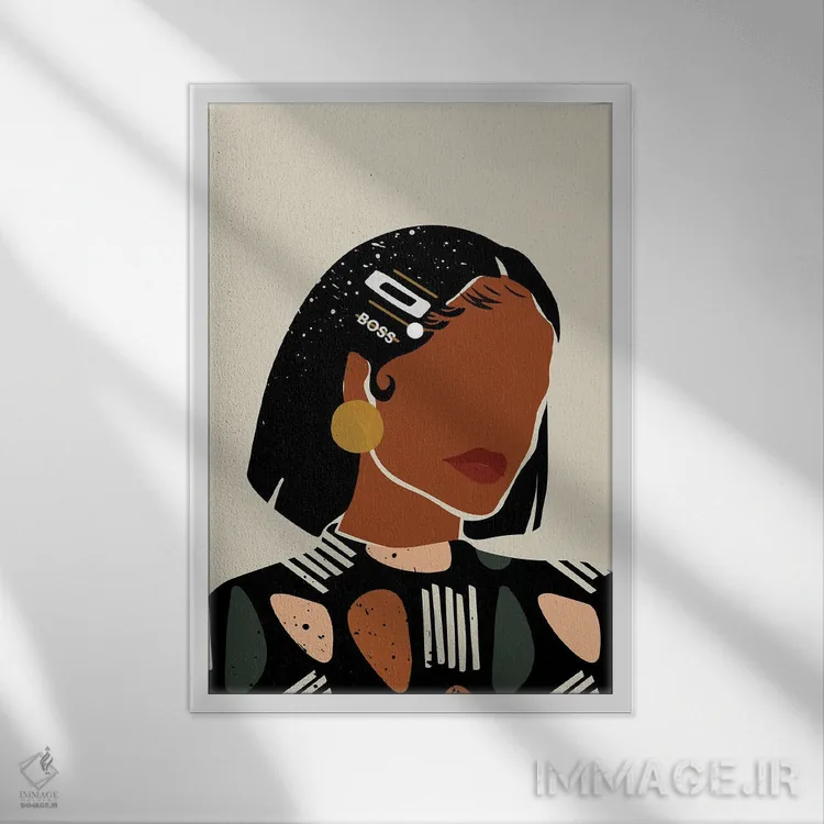 تابلو مینیمال تابستان خسته کننده اثر دومونیک براون - نمای قابدار سفید