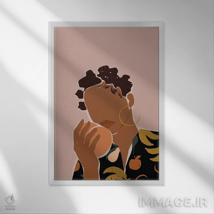 تابلو مینیمال خانه دار اثر دومونیک براون - نمای قابدار سفید