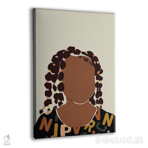 تابلو مینیمال جادوی دختر سیاه پوست اثر دومونیک براون - نمای پرسپکتیو محصول