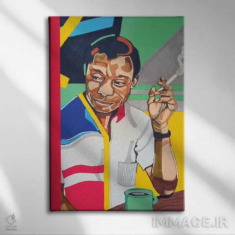 تابلو دکوراتیو جیمز بالدوین اثر دومونیک براون - نمای روبهرو روی دیوار