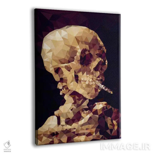 تابلو دکوراتیو جمجمه دودزا اثر فایو بای فایو کالکتیو - نمای پرسپکتیو محصول