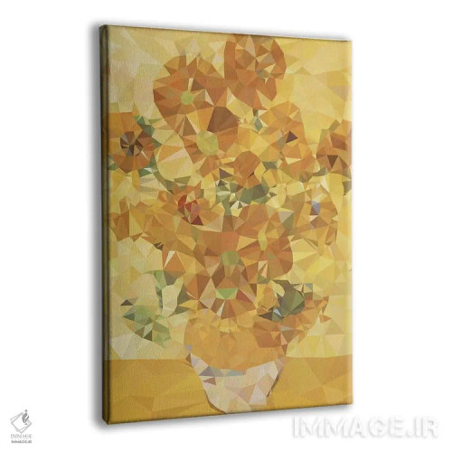 تابلو دکوراتیو آفتابگردان ها اثر فایو بای فایو کالکتیو - نمای پرسپکتیو محصول