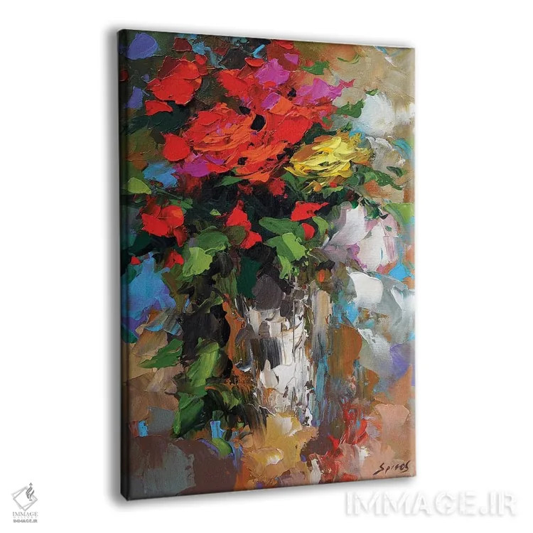 تابلو دکوراتیو رزها ۱ اثر دمیتری اسپیروس - نمای پرسپکتیو محصول