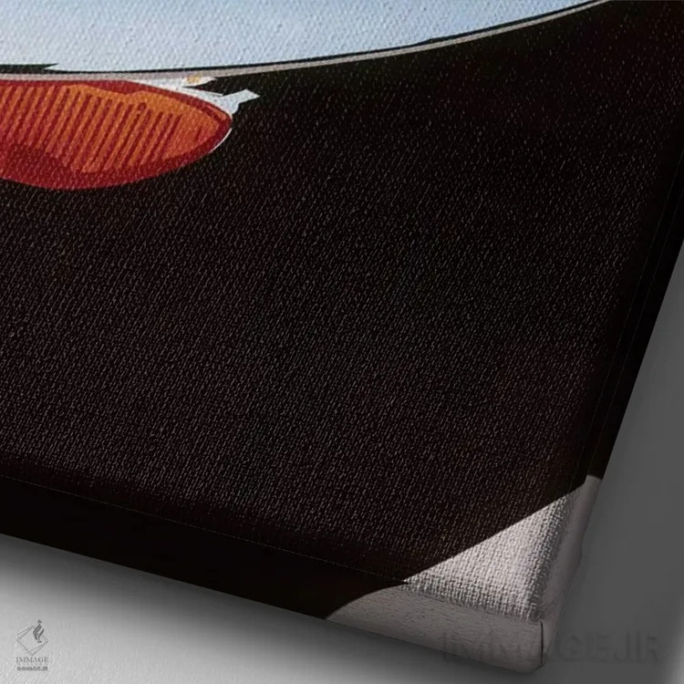 تابلو دکوراتیو چراغ جلو اثر دنیس موکای - نمای نزدیک بافت بوم