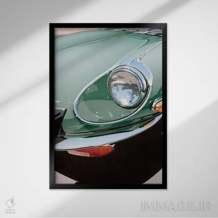 تابلو دکوراتیو چراغ جلو اثر دنیس موکای - نمای قابدار مشکی