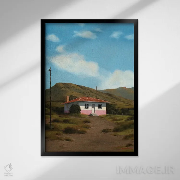 تابلو دکوراتیو سکوت نیمروز اثر دانا مک کلار - نمای قابدار مشکی