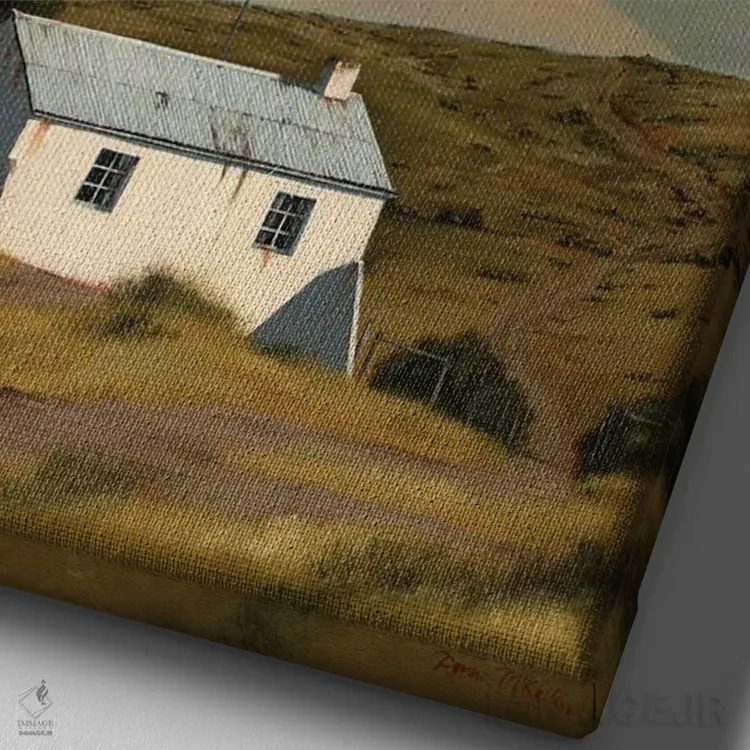 تابلو دکوراتیو کلبه ریورساندرند اثر دانا مک کلار - نمای نزدیک بافت بوم