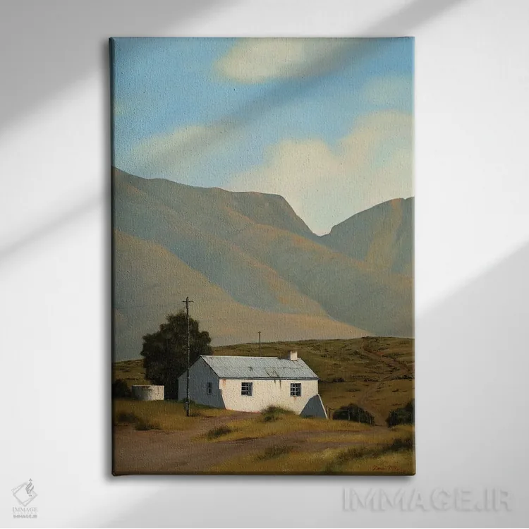 تابلو دکوراتیو کلبه ریورساندرند اثر دانا مک کلار - نمای روبهرو روی دیوار