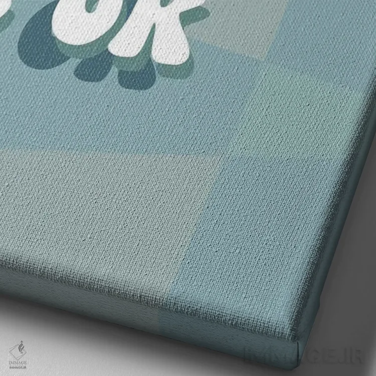 تابلو دکوراتیو همه چیز خوب است اثر دلورس ناسکرنت - نمای نزدیک بافت بوم