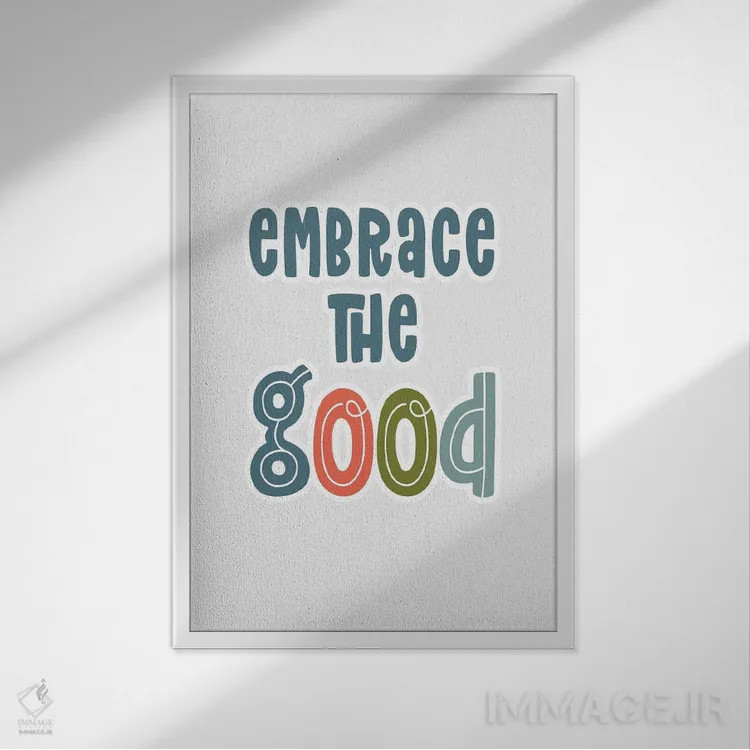 تابلو دکوراتیو نیکی را در آغوش بگیر اثر دلورس ناسکرنت - نمای قابدار سفید