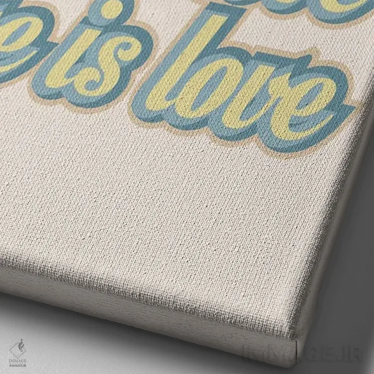 تابلو دکوراتیو عشق، عشق است اثر دلورس ناسکرنت - نمای نزدیک بافت بوم