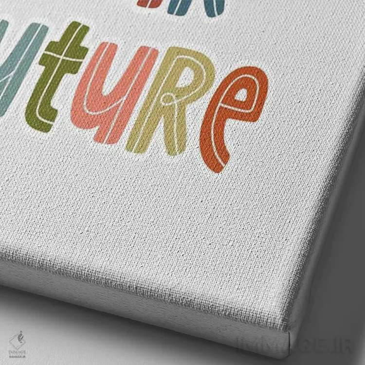 تابلو دکوراتیو سیاره آینده ماست اثر دلورس ناسکرنت - نمای نزدیک بافت بوم