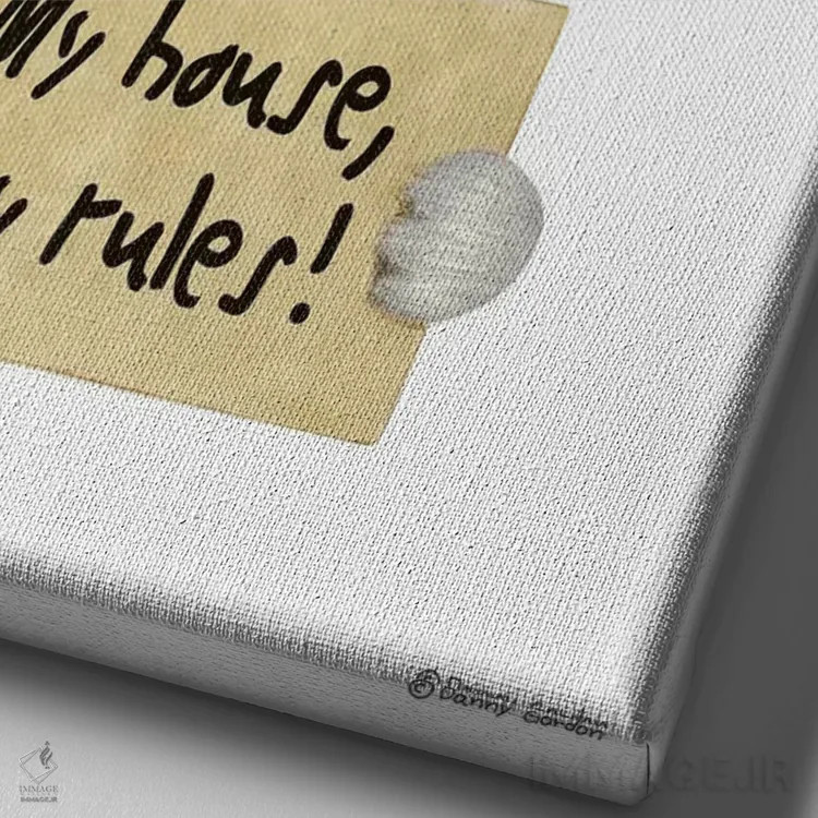 تابلو دکوراتیو بردر کولی اثر دنی گوردون - نمای نزدیک بافت بوم