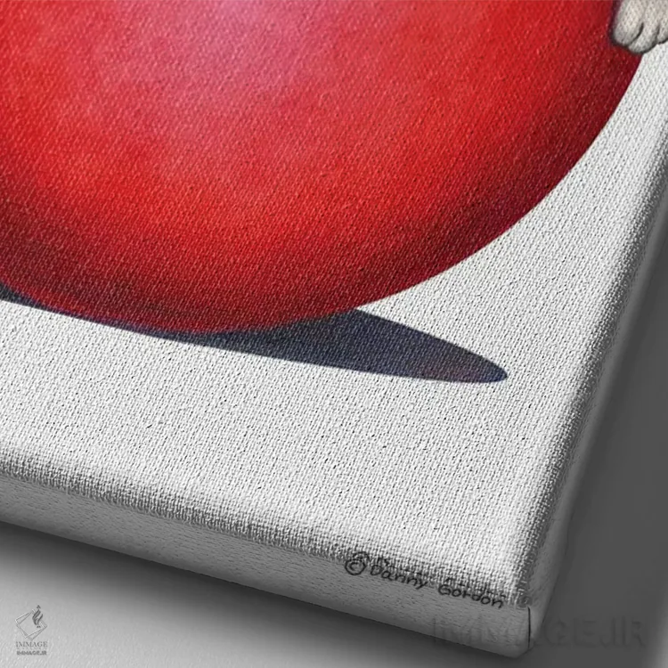 تابلو دکوراتیو تریر بوستون اثر دنی گوردون - نمای نزدیک بافت بوم