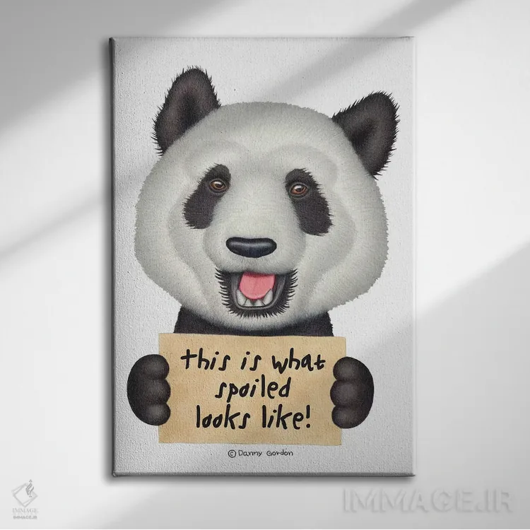 تابلو دکوراتیو پاندا اثر دنی گوردون - نمای روبهرو روی دیوار