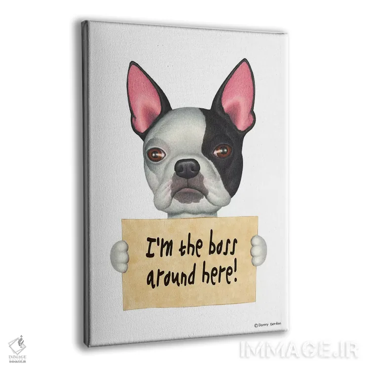 تابلو دکوراتیو تریر بوستون: من رئیس هستم اثر دنی گوردون - نمای پرسپکتیو محصول