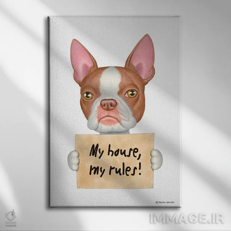 تابلو دکوراتیو خانه من توسط تریر بوستون اثر دنی گوردون - نمای روبهرو روی دیوار