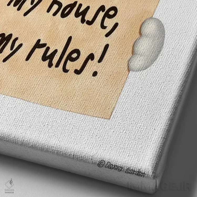 تابلو دکوراتیو خانه من توسط تریر بوستون اثر دنی گوردون - نمای نزدیک بافت بوم