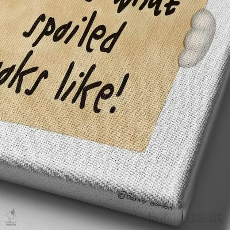 تابلو دکوراتیو شیپرد استرالیایی اثر دنی گوردون - نمای نزدیک بافت بوم