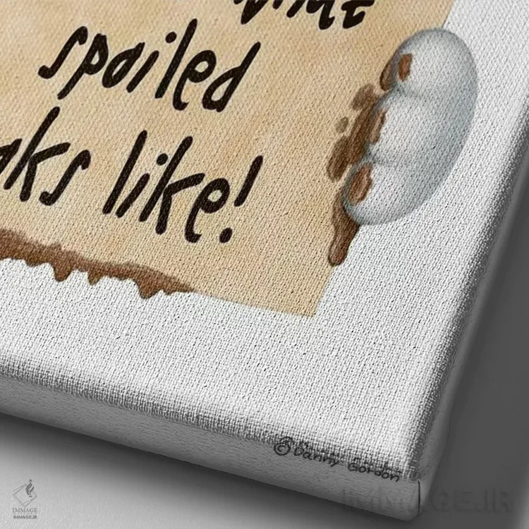 تابلو دکوراتیو باکسر قیافه لوس شده اثر دنی گوردون - نمای نزدیک بافت بوم