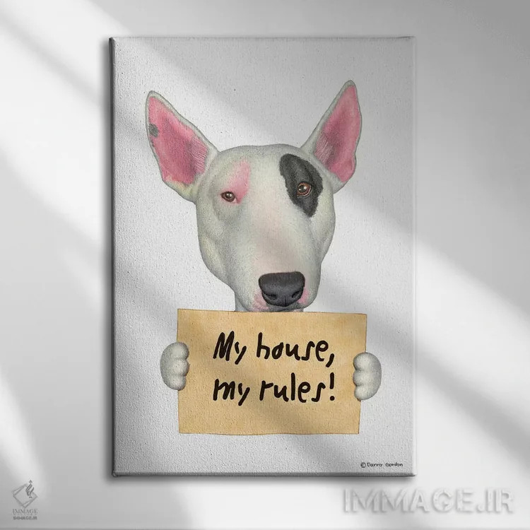 تابلو دکوراتیو بول تریر اثر دنی گوردون - نمای روبهرو روی دیوار