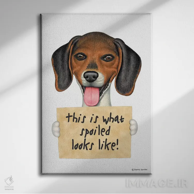 تابلو دکوراتیو بیگل لوس اثر دنی گوردون - نمای روبهرو روی دیوار