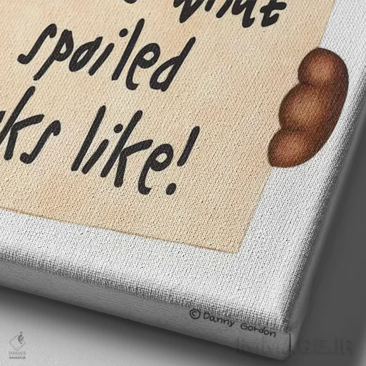 تابلو دکوراتیو پیت بول اثر دنی گوردون - نمای نزدیک بافت بوم