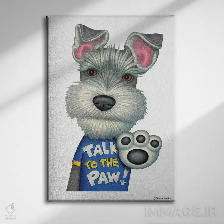 تابلو دکوراتیو شناوزر: با پنجه صحبت کن اثر دنی گوردون - نمای روبهرو روی دیوار