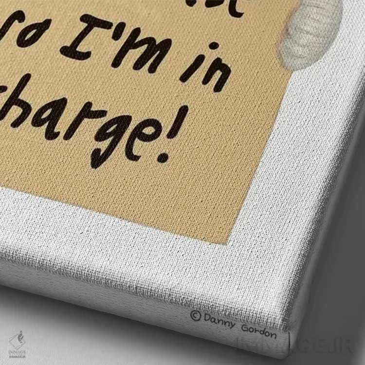 تابلو دکوراتیو شیه تزو: من بامزه ام اثر دنی گوردون - نمای نزدیک بافت بوم