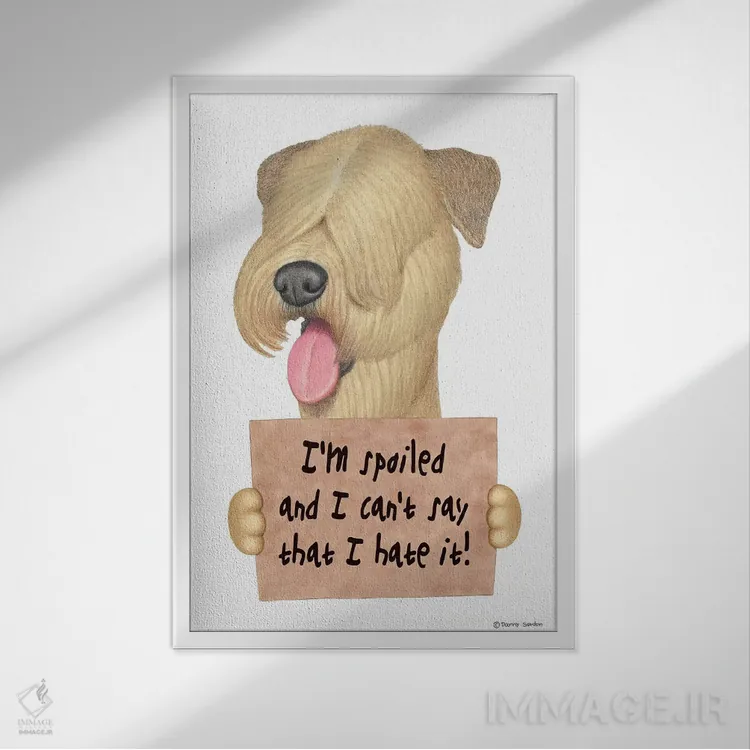 تابلو دکوراتیو ویتن تریر اثر دنی گوردون - نمای قابدار سفید