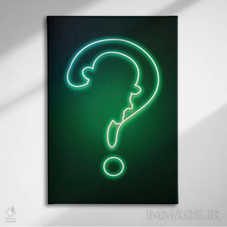 تابلو دکوراتیو معمای نئونی اثر دانی آرت - نمای روبهرو روی دیوار