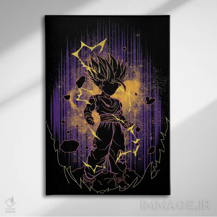 تابلو دکوراتیو سایه پسر اثر دانی آرت - نمای روبهرو روی دیوار